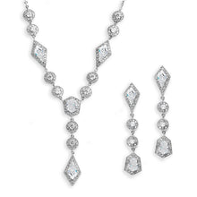 Load image into Gallery viewer, Empress &amp; Noble Cut Cubic Zirconia Bridal Necklace &amp; Earrings Set By The Ring Madam 