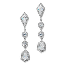 Load image into Gallery viewer, Empress &amp; Noble Cut Cubic Zirconia Drop Earrings By the Ring Madam 
