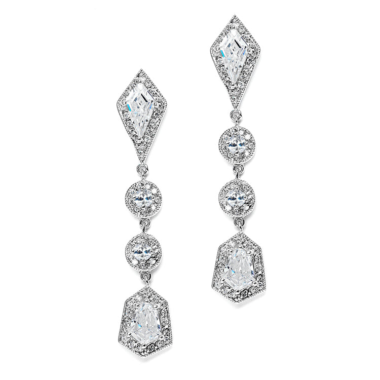 Empress & Noble Cut Cubic Zirconia Drop Earrings By the Ring Madam 