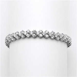 Tennis Bracelet in Cubic Zirconia in 3 Finishes By The Ring Madam 