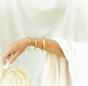 Simple set of 3 brass bangle by the Ring Madam 
