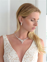 Load image into Gallery viewer,  Freshwater pearl bridal necklace and earring set by The Ring Madam 