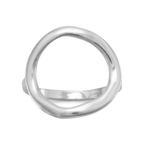 Sterling Textured Open Circle Ring By The Ring Madam 