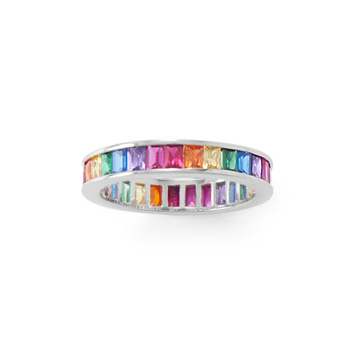 Sterling Rainbow CZ Ring by The Ring Madam