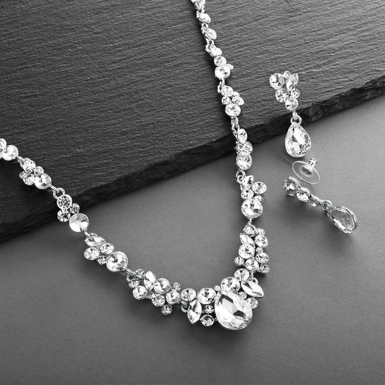 silver prom necklaces
