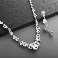 Load image into Gallery viewer, Regal Crystal Bridal or Prom Necklace &amp; Earrings Set By The Ring Madam