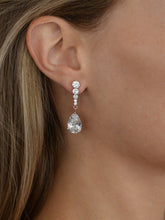 Load image into Gallery viewer, Cubic Zirconia Dangle Earrings with Graduated Top and Teardrop By The Ring Madam 