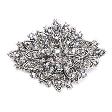 Vintage Floral Bridal Brooch in 3 Stone/Finishes by the ring madam