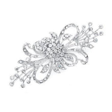 Load image into Gallery viewer, Dramatic Crystal Spray Bridal Brooch by the ring madam
