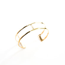 Load image into Gallery viewer, gold brass curve cuff the ring madam