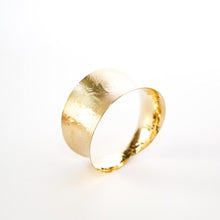 Load image into Gallery viewer, Brass Cuff, Concave Design Adjustable in Gold Finish By the Ring Madam 