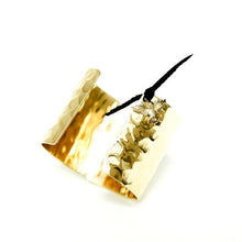 Load image into Gallery viewer, Brass Cuff, Hammered in Gold Finish