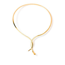 Load image into Gallery viewer, Choker/Collar Interlock Necklace in Brass Polished Gold Finish by the ring madam
