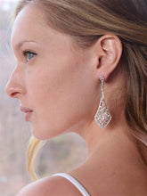Load image into Gallery viewer, Vintage Bridal Drop Earrings in Cubic Zirconia By The Ring Madam 