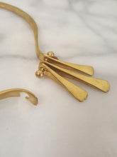 Load image into Gallery viewer, Gold Brass Statement Hinge Collar/Necklace, Handmade