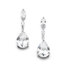 Load image into Gallery viewer, Cubic Zirconia Wedding Earrings with Dainty Marquise &amp; Pear Drop By the Ring Madam 